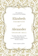 Tasteful Tapestry Frame - Wedding Invitation